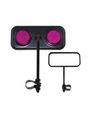 Rectangle Mirror Black Purple Reflectors.